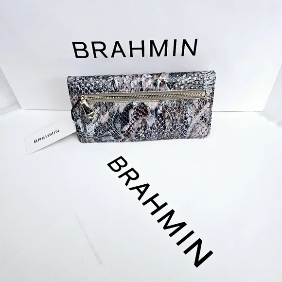 NWT Brahmin ICY PYTHON Ady Wallet